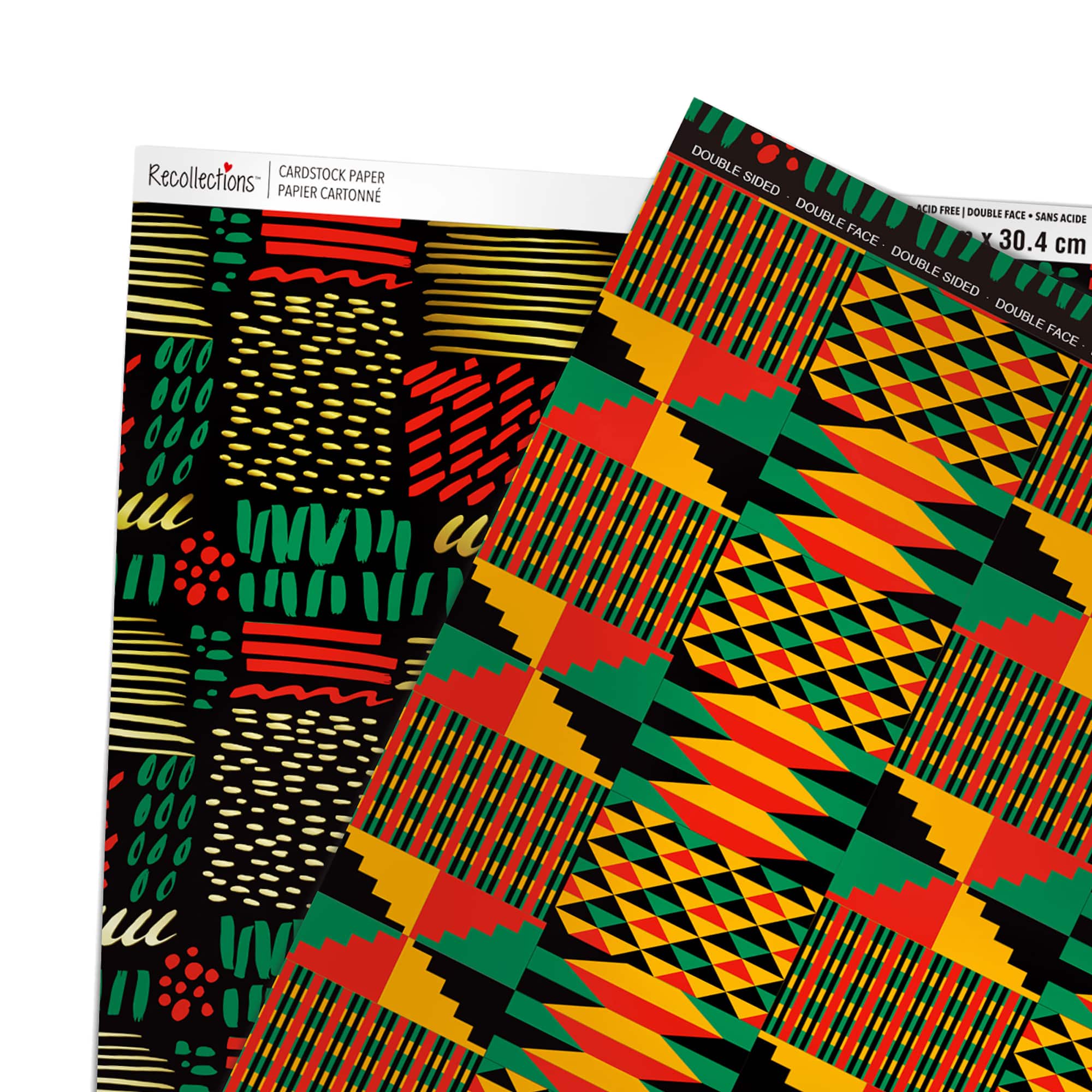 24 Pack: Kente Double-Sided Cardstock Paper by Recollections™, 12" x 12"
